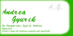 andrea gyurik business card